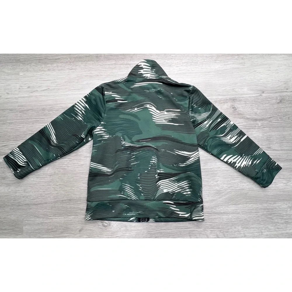 Adidas Kids Green Abstract Wave Full Zip Track Jacket HCM046‎ Size 2T